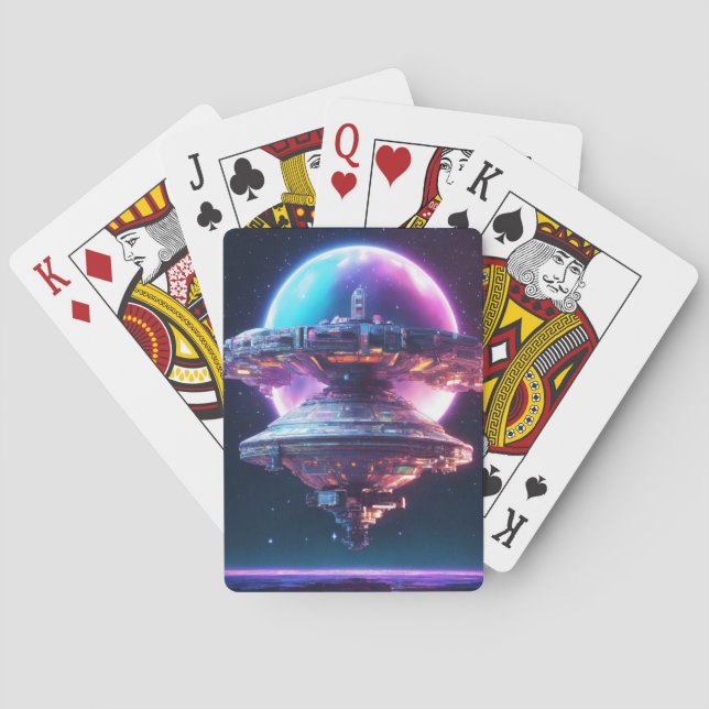 Interstellar spaceship  poker cards (Back)
