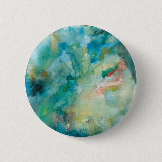 Interstellar | Teal Blue Sky Button (Front)