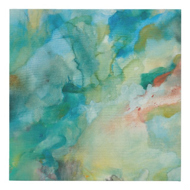 Interstellar | Teal Blue Sky Faux Canvas Print (Front)