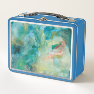 Interstellar   Teal Blue Sky Metal Lunch Box