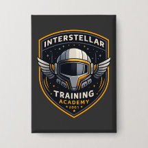 Interstellar Training Academy Sci-Fi Emblem Button