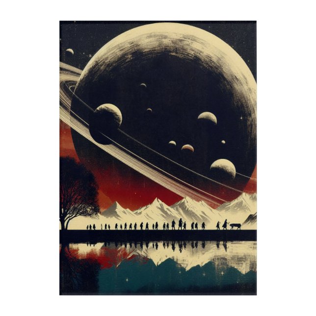 Interstellar travel acrylic print (Front)