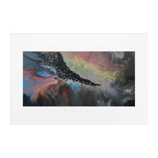 "Interstellar Travel" Mixed media Abstract Art  (Front)