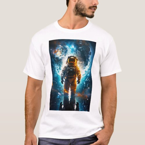 Interstellar Traveler Astronaut Earth Space Art T_Shirt