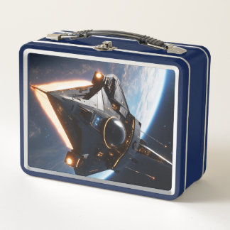 "Interstellar Voyage Lunch Box" Metal Lunch Box