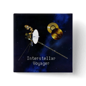 Interstellar Voyager Spacecraft Button
