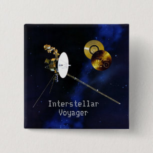 Interstellar Voyager Spacecraft Button
