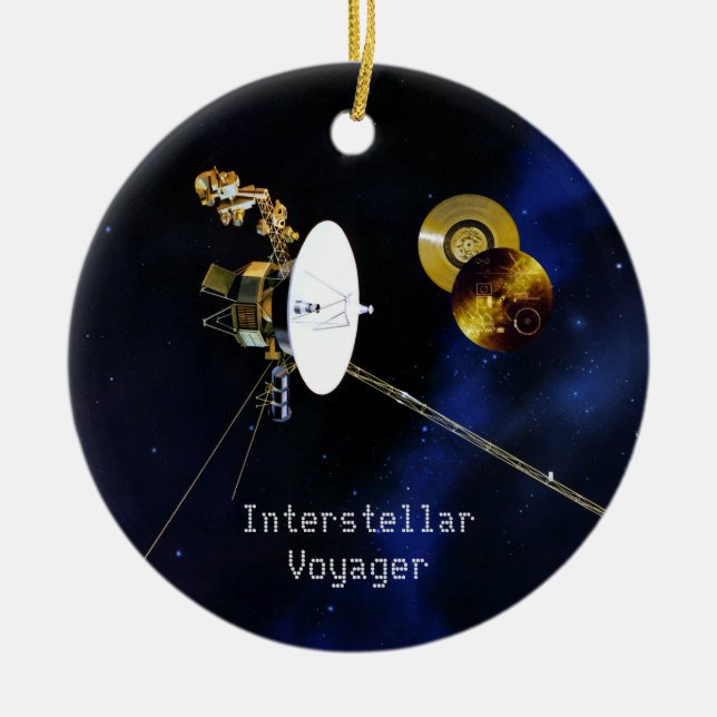 Interstellar Voyager Spacecraft Ceramic Ornament (Front)