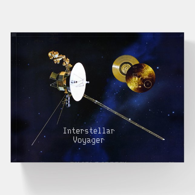 Interstellar Voyager Spacecraft Paperweight (Front)