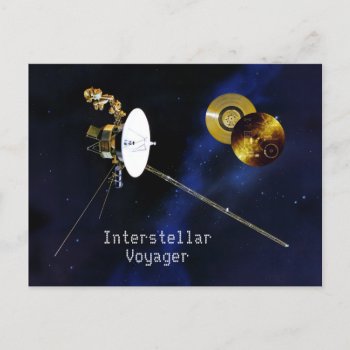 Interstellar Voyager Spacecraft Postcard by GigaPacket at Zazzle
