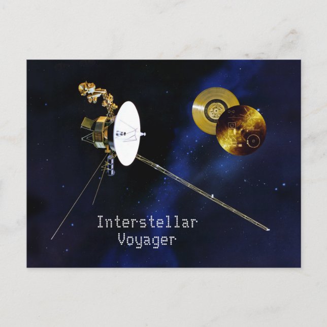 Interstellar Voyager Spacecraft Postcard (Front)