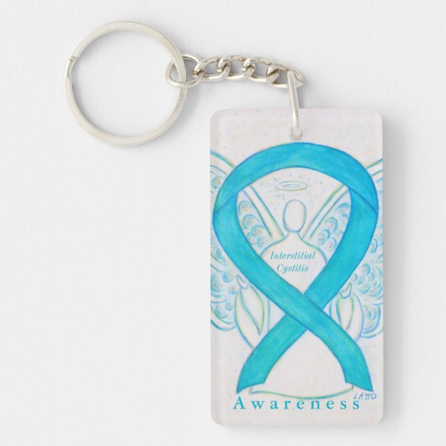 Interstitial Cystic (IC) Awareness Ribbon Keychain (Front)