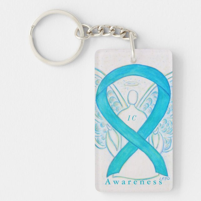 Interstitial Cystic (IC) Awareness Ribbon Keychain (Front)