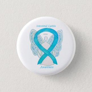 Interstitial Cystitis Awareness Ribbon Angel Pins
