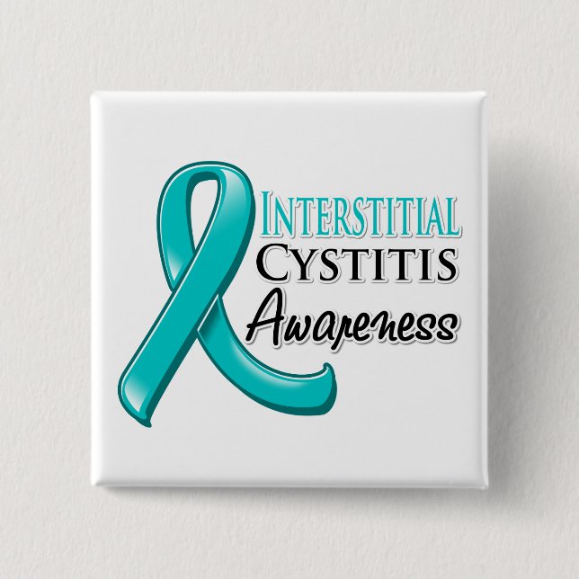 Interstitial Cystitis  Awareness Ribbon Button (Front)