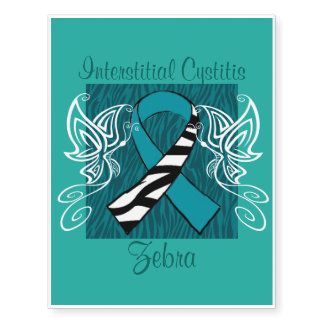 "Interstitial Cystitis Zebra" Tattoo