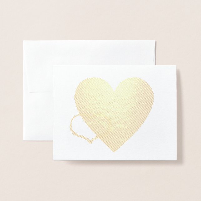 Intertwined Golden Heats Wedding Invitation (Front With Envelope)