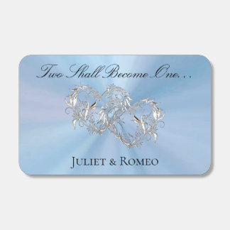 Intertwined Hearts- Blue/Silver Matchboxes