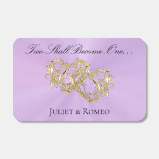 Intertwined Hearts- Lavender/Gold Matchboxes