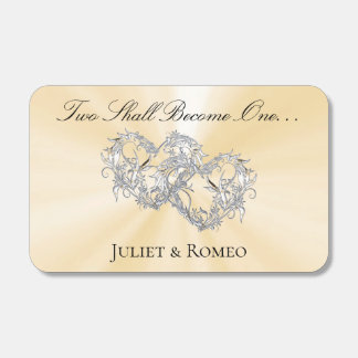 Intertwined Hearts- Peach/Silver Matchboxes