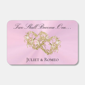 Intertwined Hearts- Pink/Gold Matchboxes