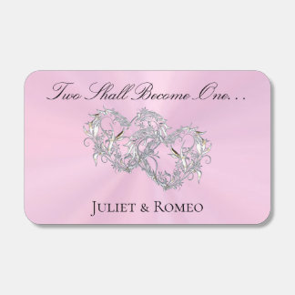 Intertwined Hearts- Pink/Silver Matchboxes