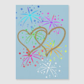 Intertwined hearts tangled rope romantic fireworks (Front)