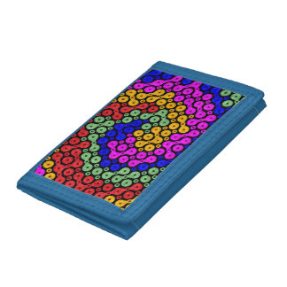 Intertwined Hues Abstract Tri-fold Wallet