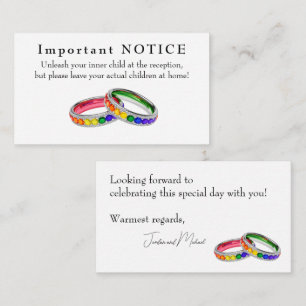 🌈 Intertwined in Pride Adults‑Only Wedding Enclosure Card