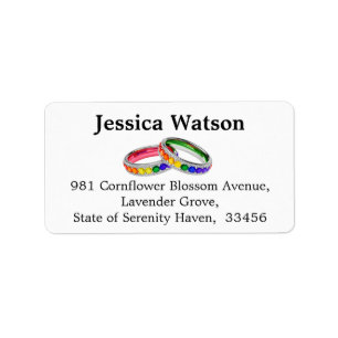🌈 Intertwined in Pride – Rainbow Rings Label