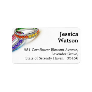 🌈 Intertwined in Pride – Rainbow Rings  Label