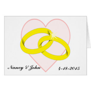 Intertwined Wedding Rings & Heart