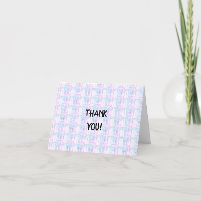 Intertwining Abstract   Letterpress Thank You Card (Front)