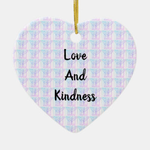 Intertwining Abstract Love And Kindness Ceramic Ornament