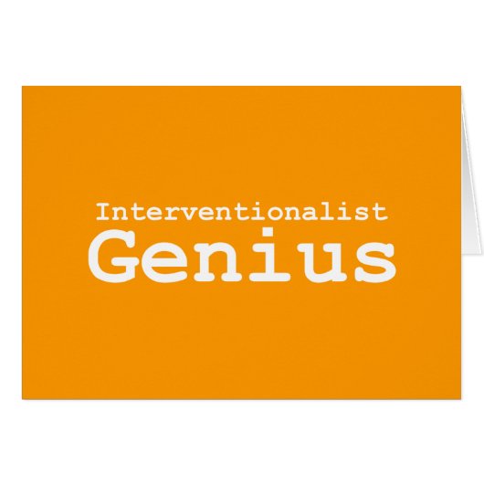 Interventionalist Genius Gifts Cards (Front Horizontal)