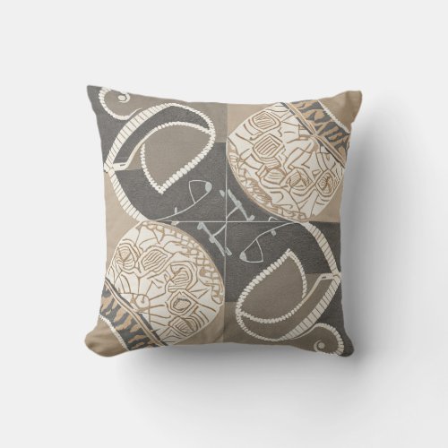 Interwoven Dimensions Beige  Cream Textured  Throw Pillow