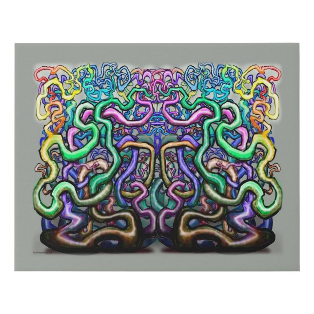 Interwoven Faux Canvas Print (Front)