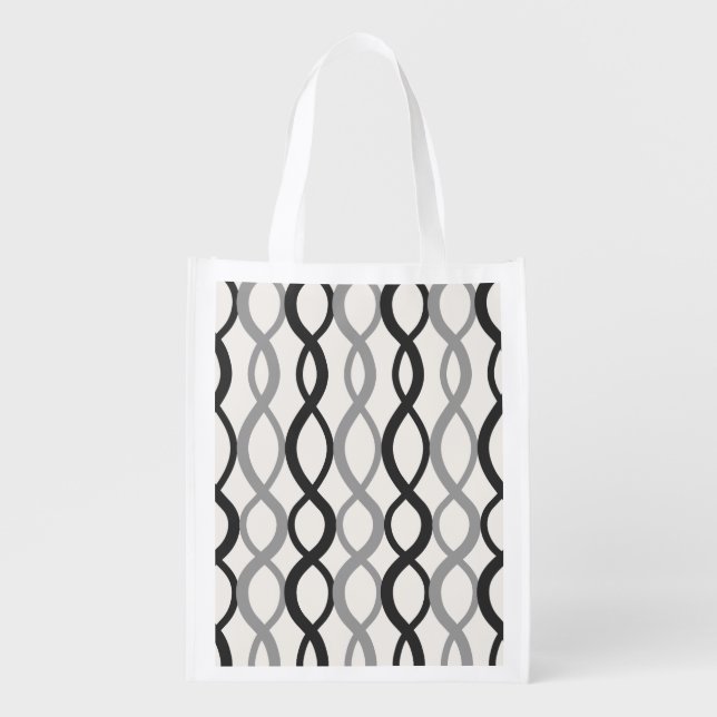 Interwoven Geometric Pattern-Eco‑Friendly Tote (Front)