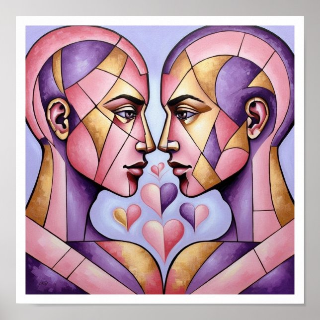 Interwoven Hearts Poster (Front)