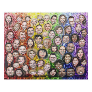 Interwoven Humanity Faux Canvas Print