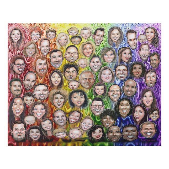 Interwoven Humanity Faux Canvas Print (Front)