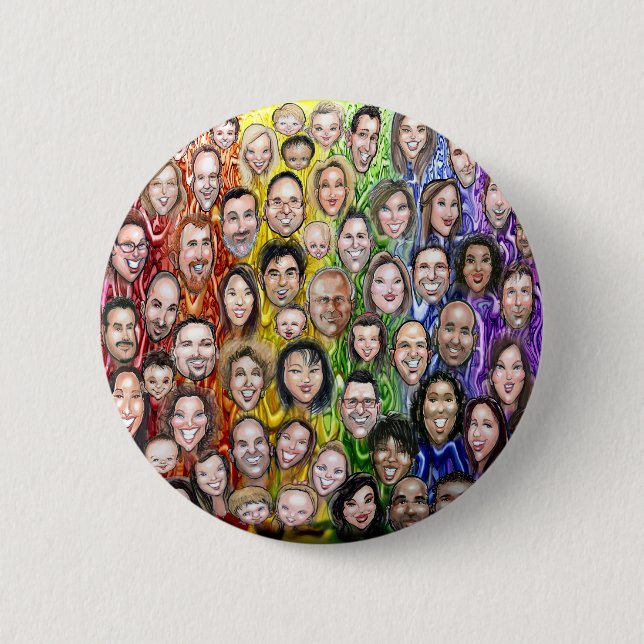 Interwoven Humanity Pinback Button (Front)