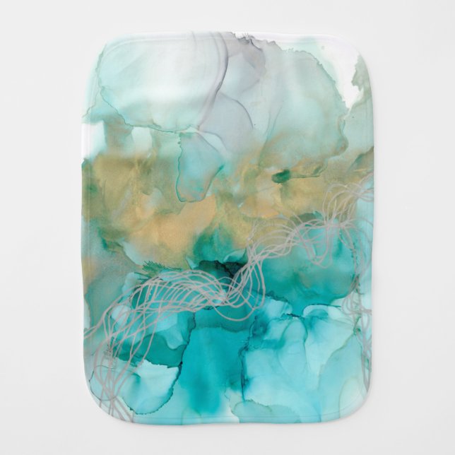 Interwoven Metallics Baby Burp Cloth (Front)