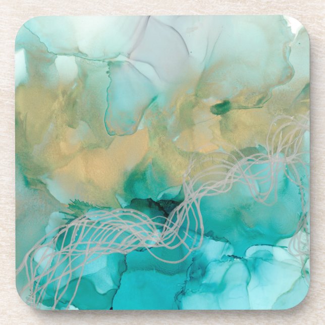 Interwoven Metallics Beverage Coaster (Front)