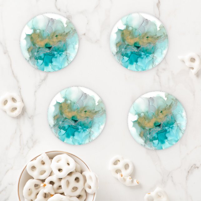 Interwoven Metallics Coaster Set (In Situ)