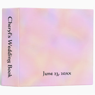 Interwoven Pastel Custom Text / Date 3 Ring Binder