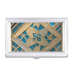 Interwoven pattern business card case