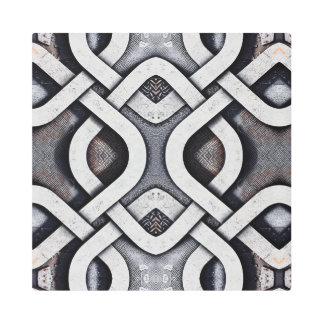 Interwoven Steel Matrix – Modern Industrial Metal  Print