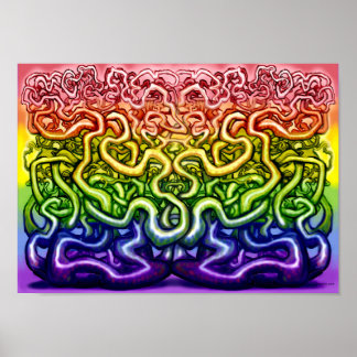 Interwoven Twisted Vines of Life Poster