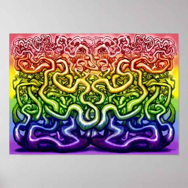 Interwoven Twisted Vines of Life Poster (Front)